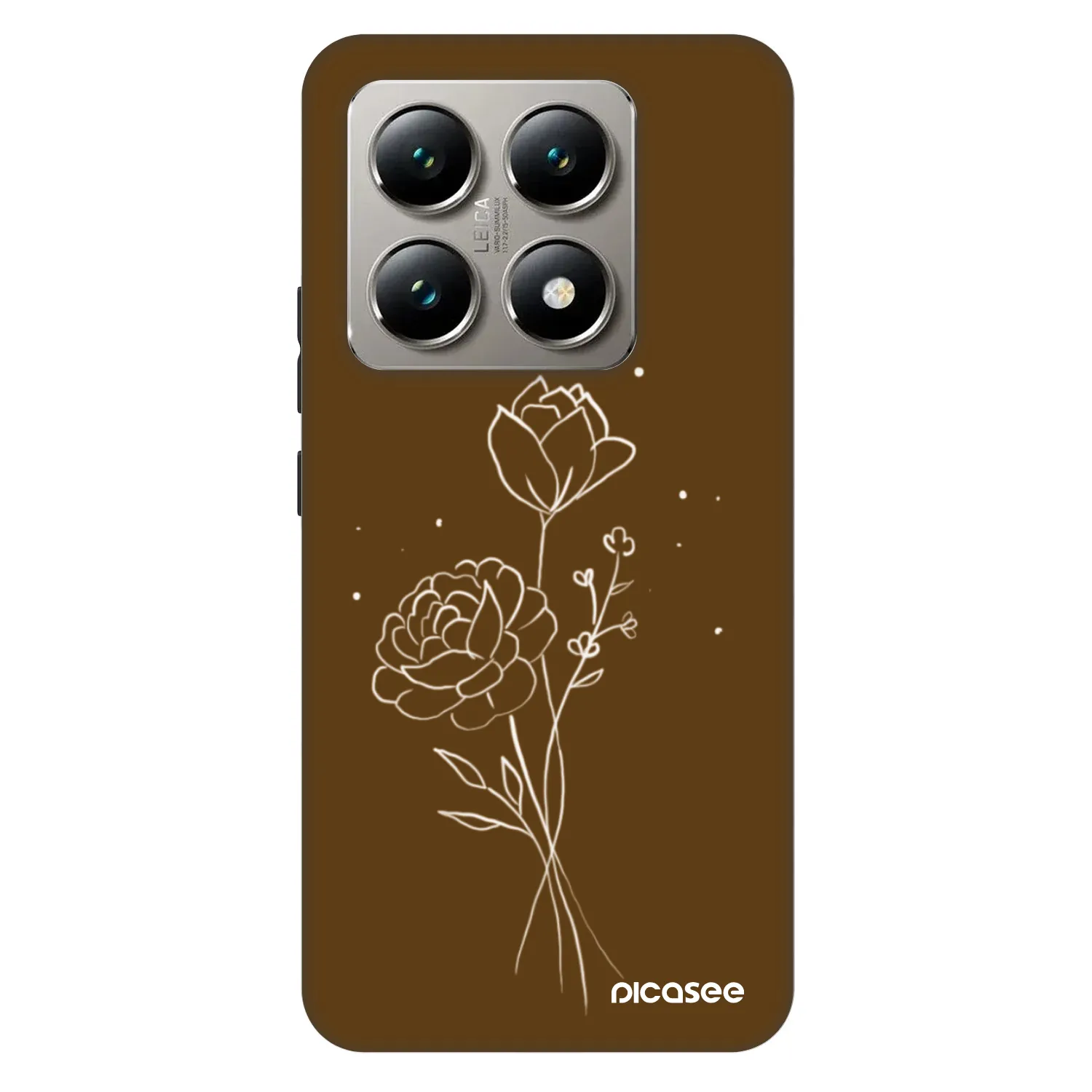 Picasee Fashion Case für Xiaomi 14T Pro - Brown flowers