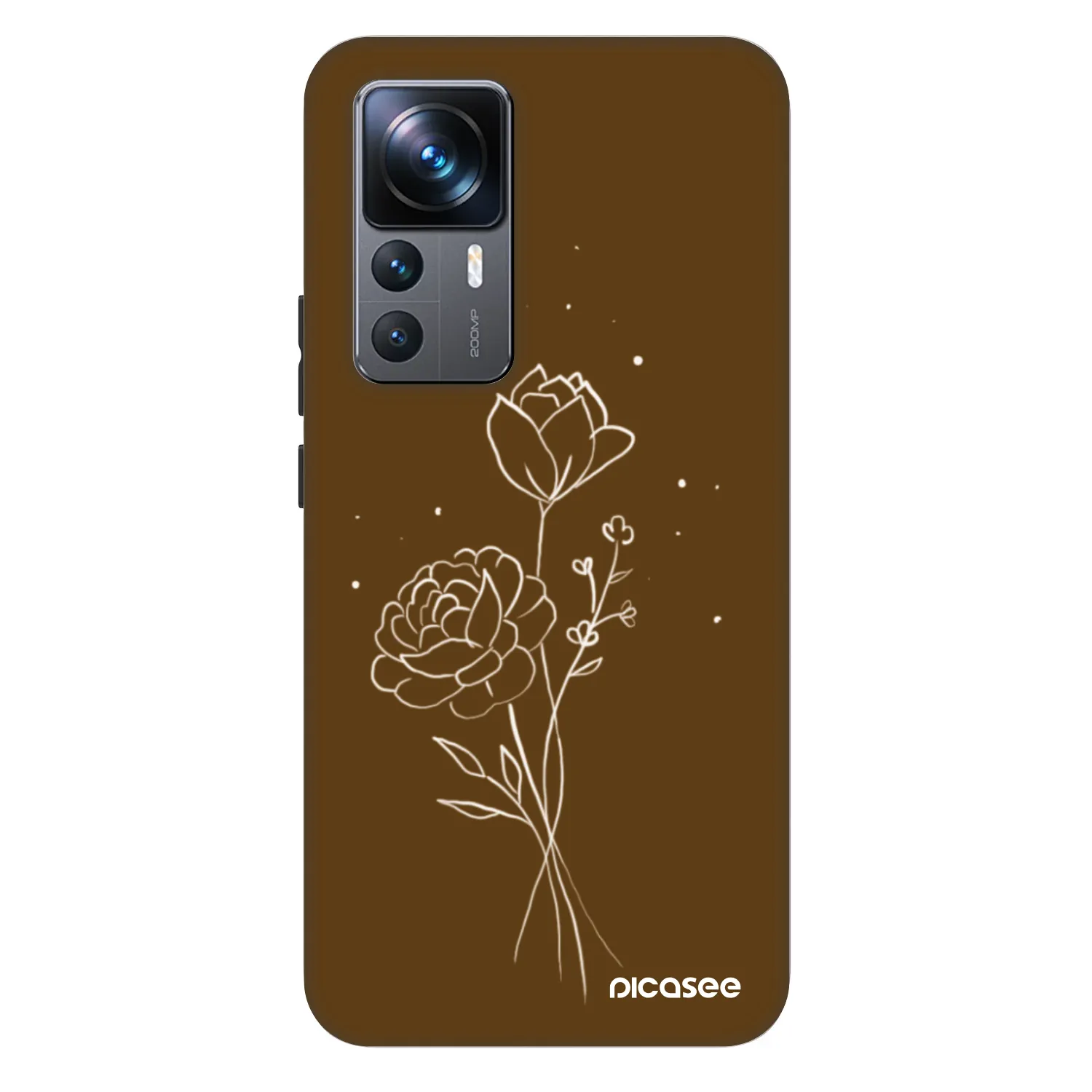Picasee Fashion Case für Xiaomi 12T Pro - Brown flowers