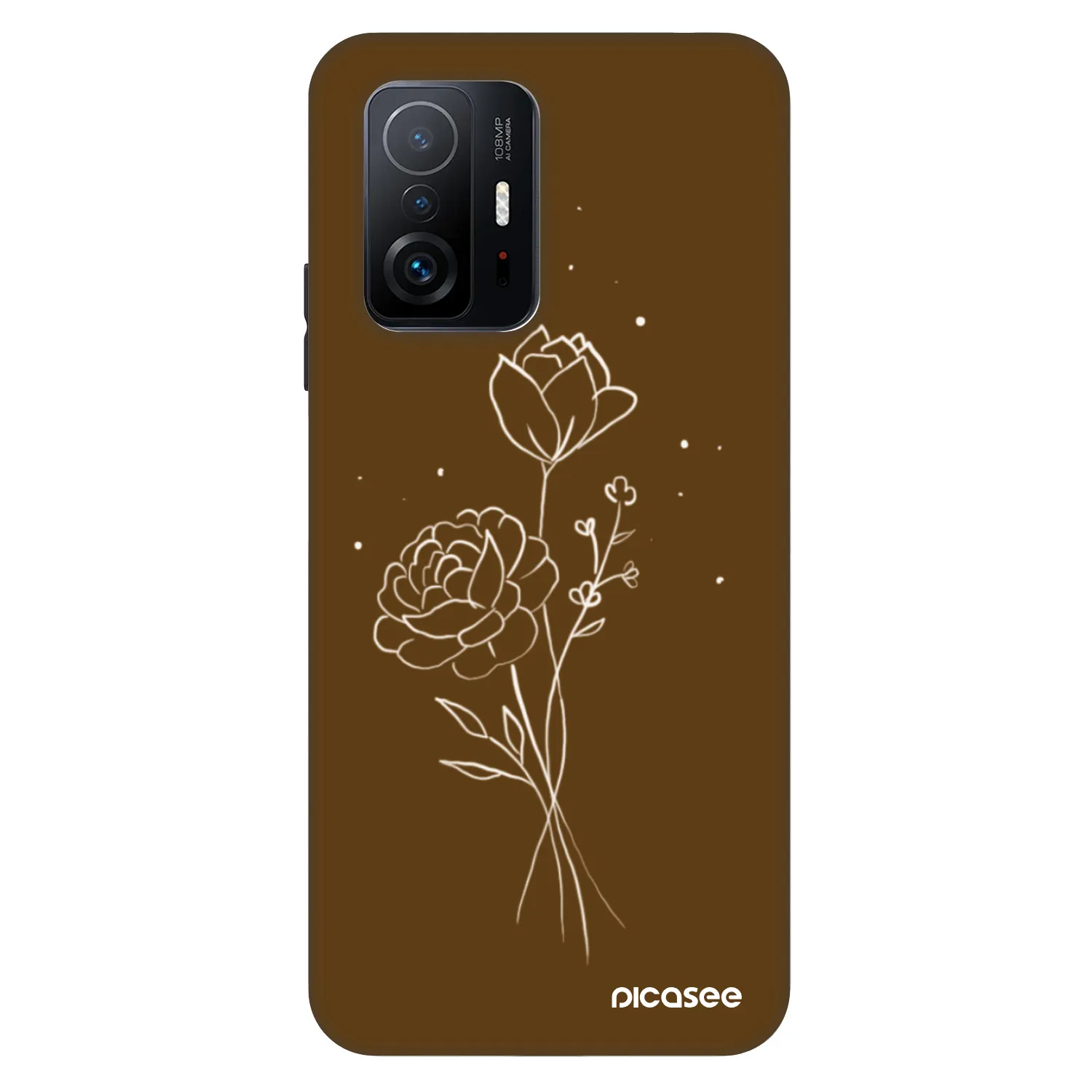 Picasee Fashion Case für Xiaomi 11T Pro - Brown flowers
