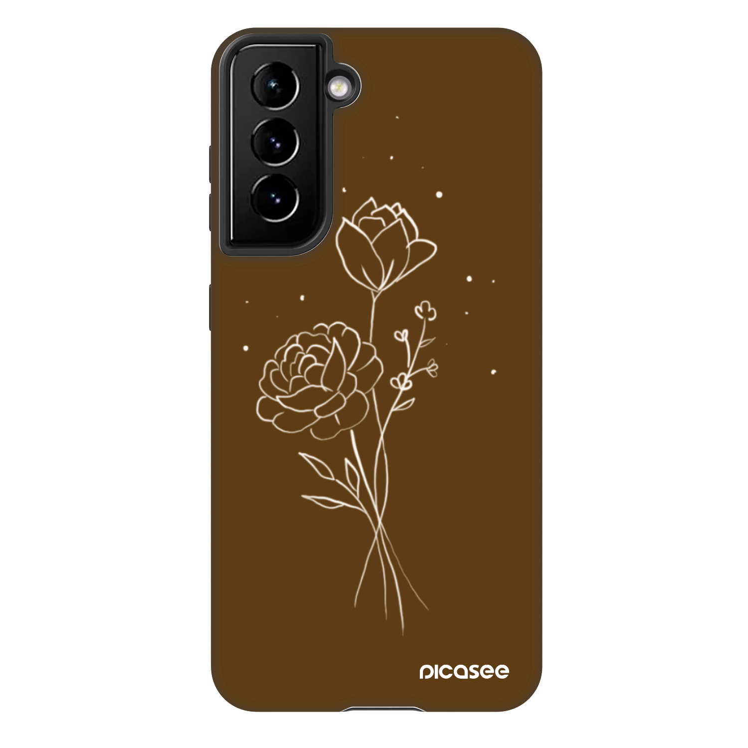 Picasee Fashion Case für Samsung Galaxy S21 5G G991B - Brown flowers