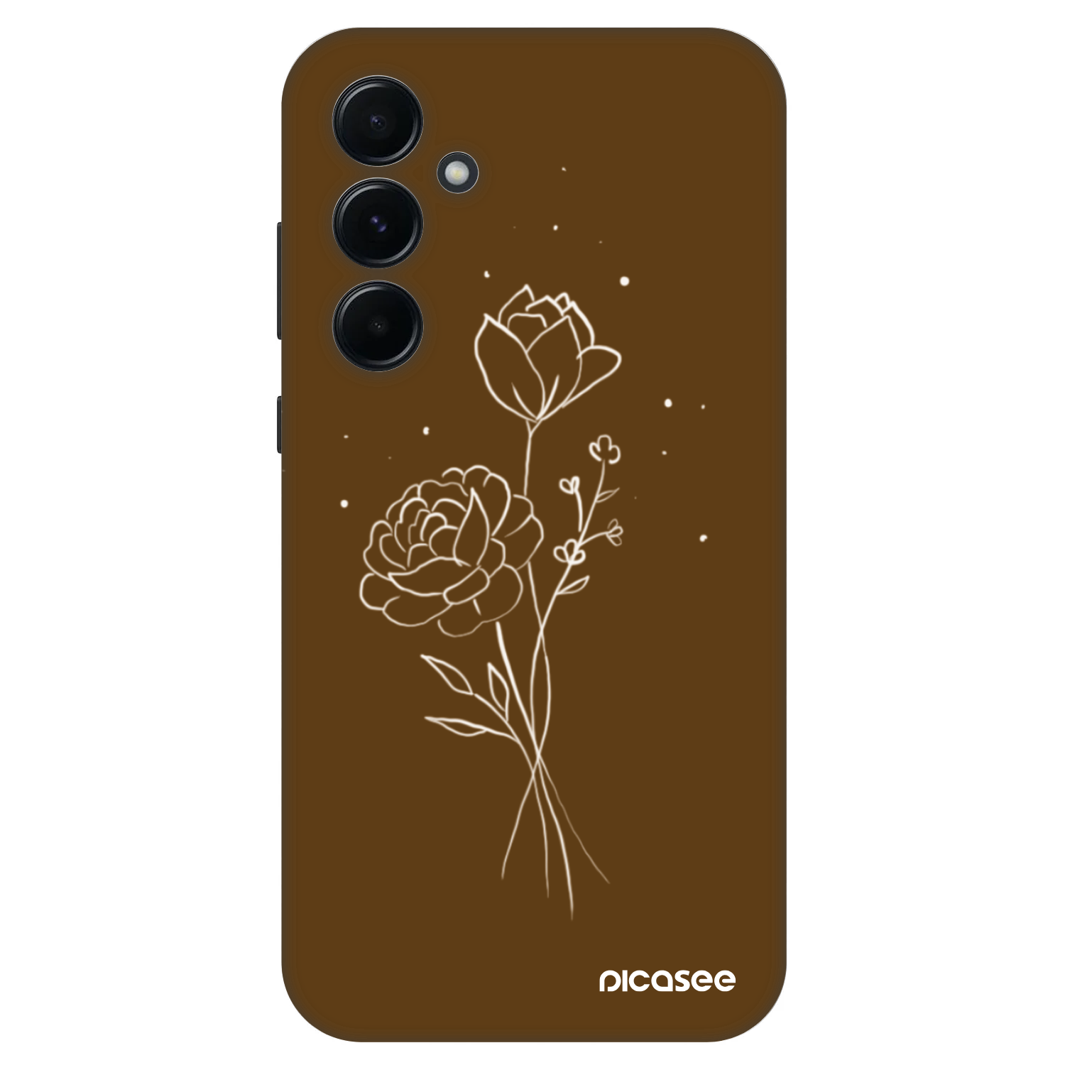 Picasee Fashion Case für Samsung Galaxy A55 5G A556B - Brown flowers