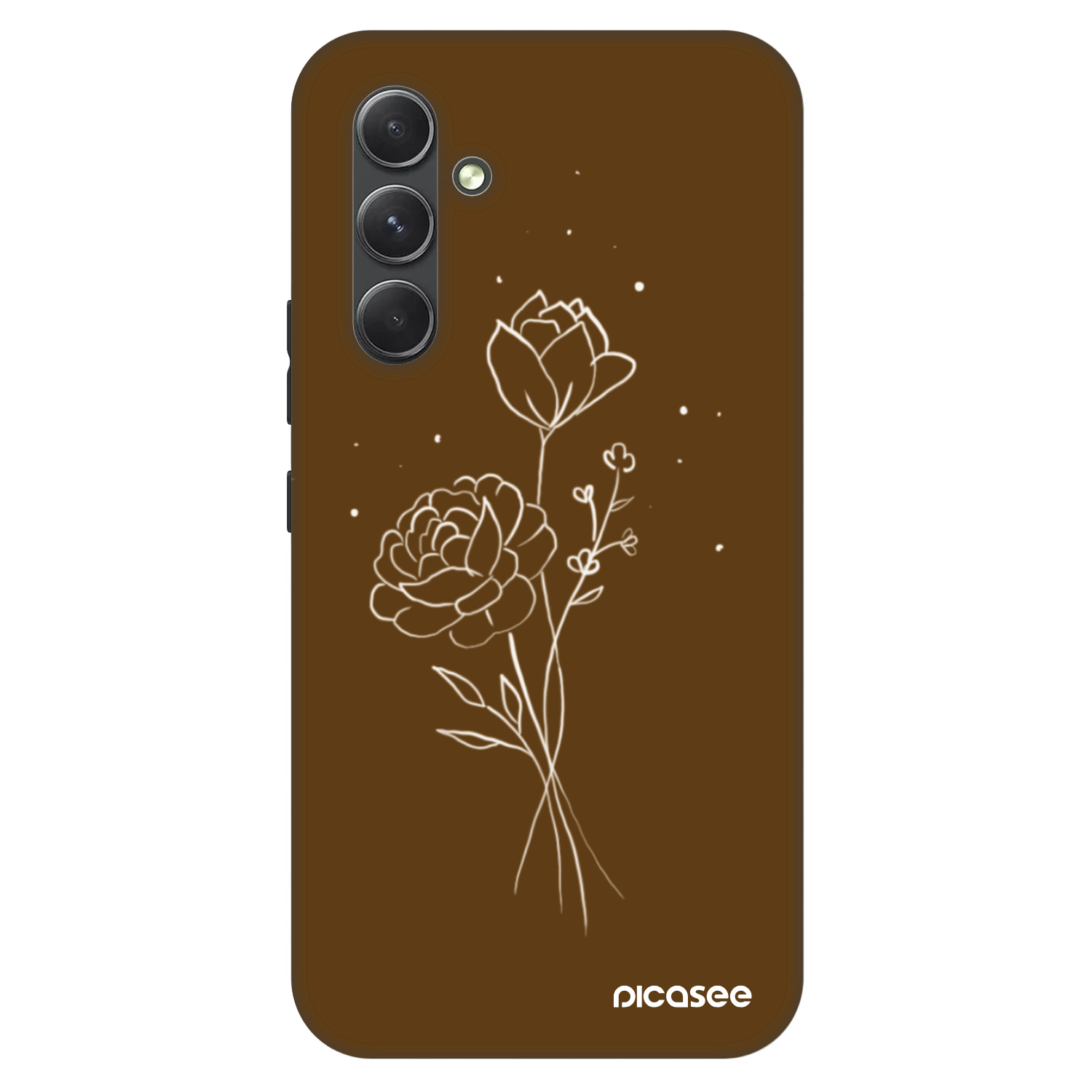 Picasee Fashion Case für Samsung Galaxy A54 5G A546B - Brown flowers