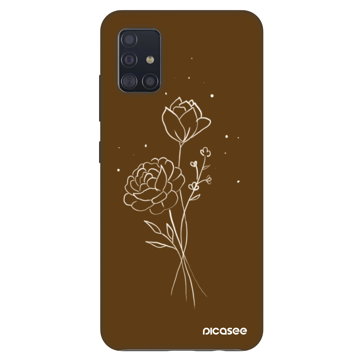 Picasee Fashion Case für Samsung Galaxy A51 A515F - Brown flowers