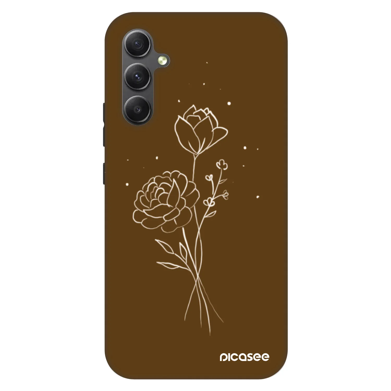 Picasee Fashion Case für Samsung Galaxy A34 5G A346B - Brown flowers