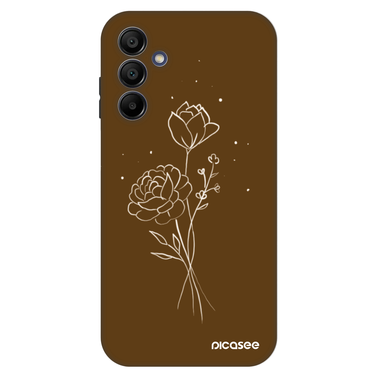 Picasee Fashion Case für Samsung Galaxy A15 A155F 4G - Brown flowers