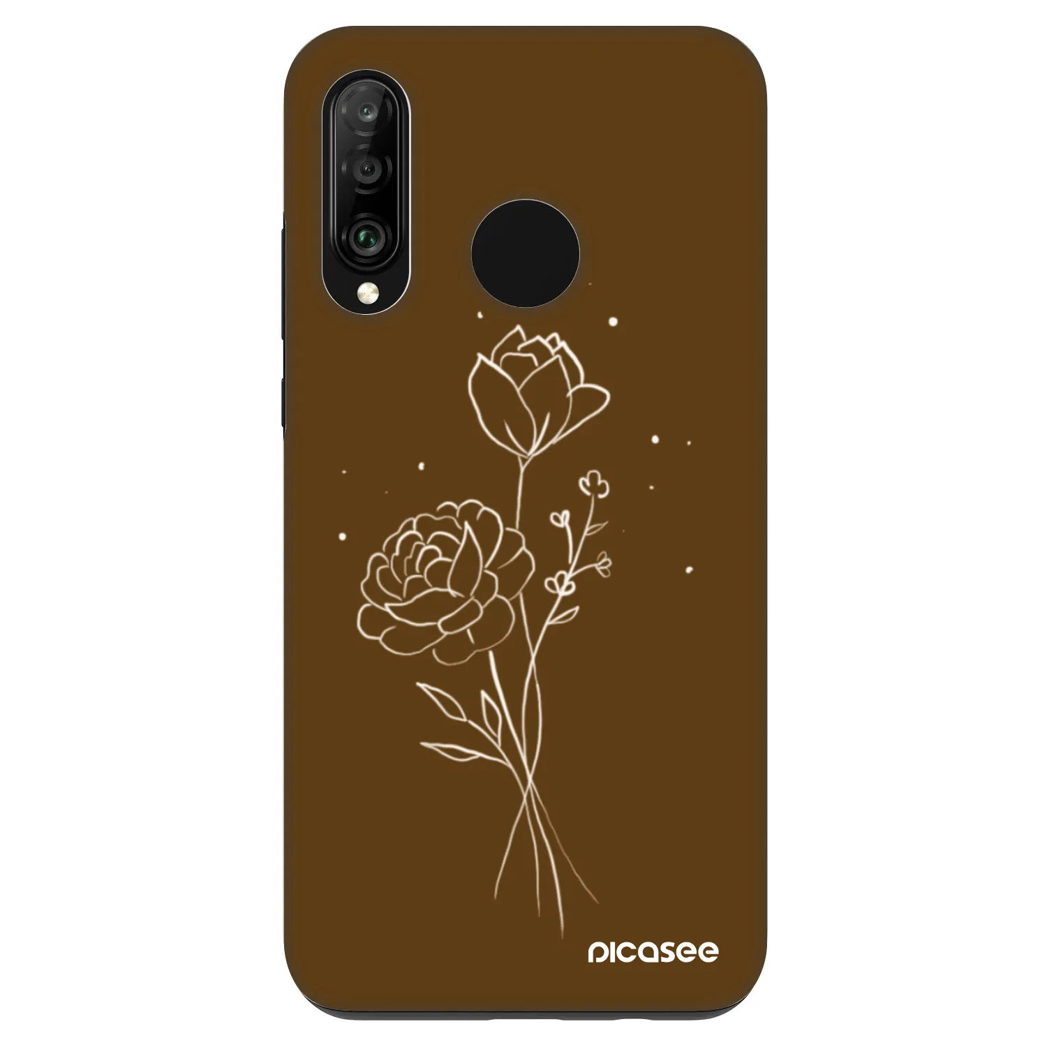 Picasee Fashion Case für Huawei P30 Lite - Brown flowers