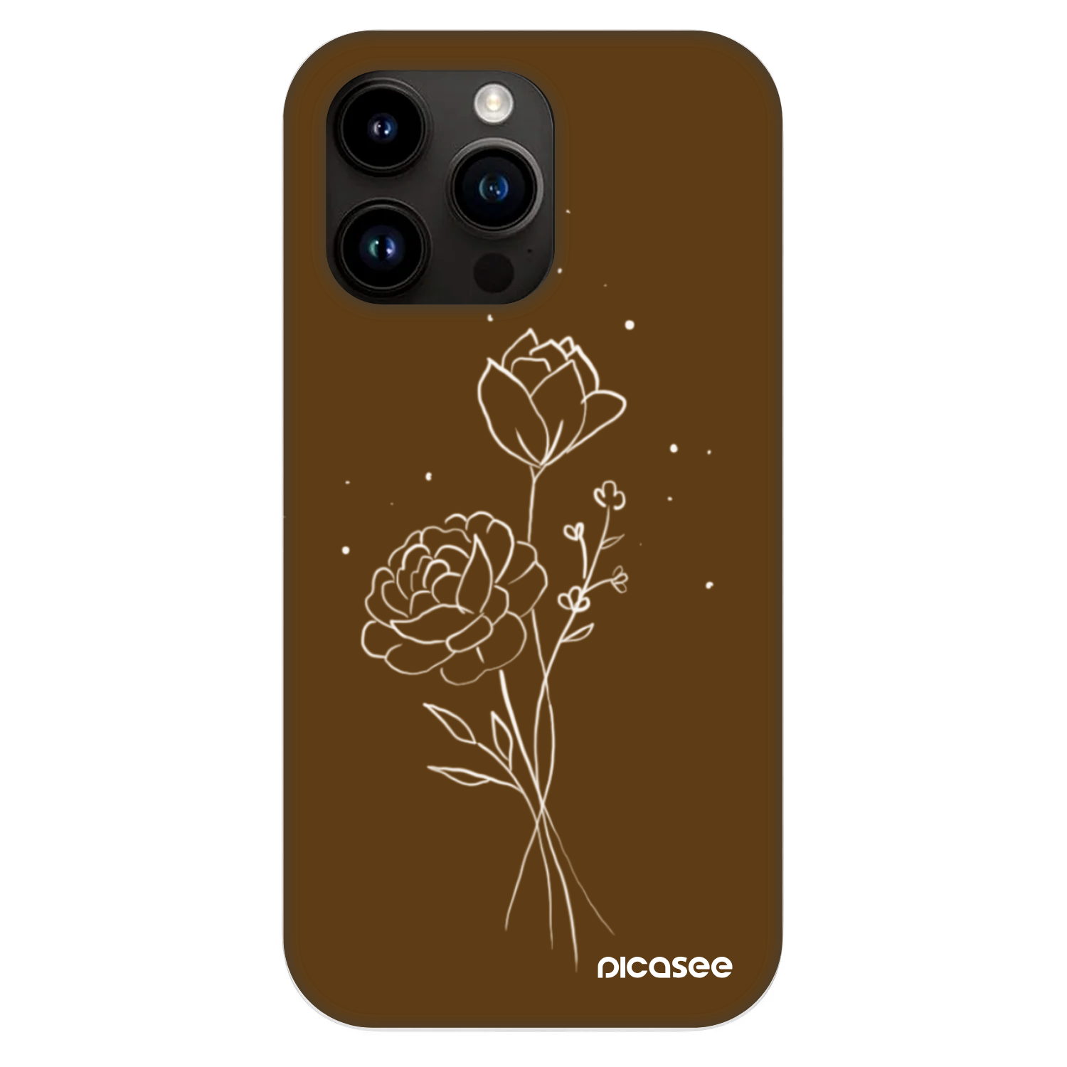 Picasee Fashion Case MagSafe für Apple iPhone 13 Pro - Brown flowers