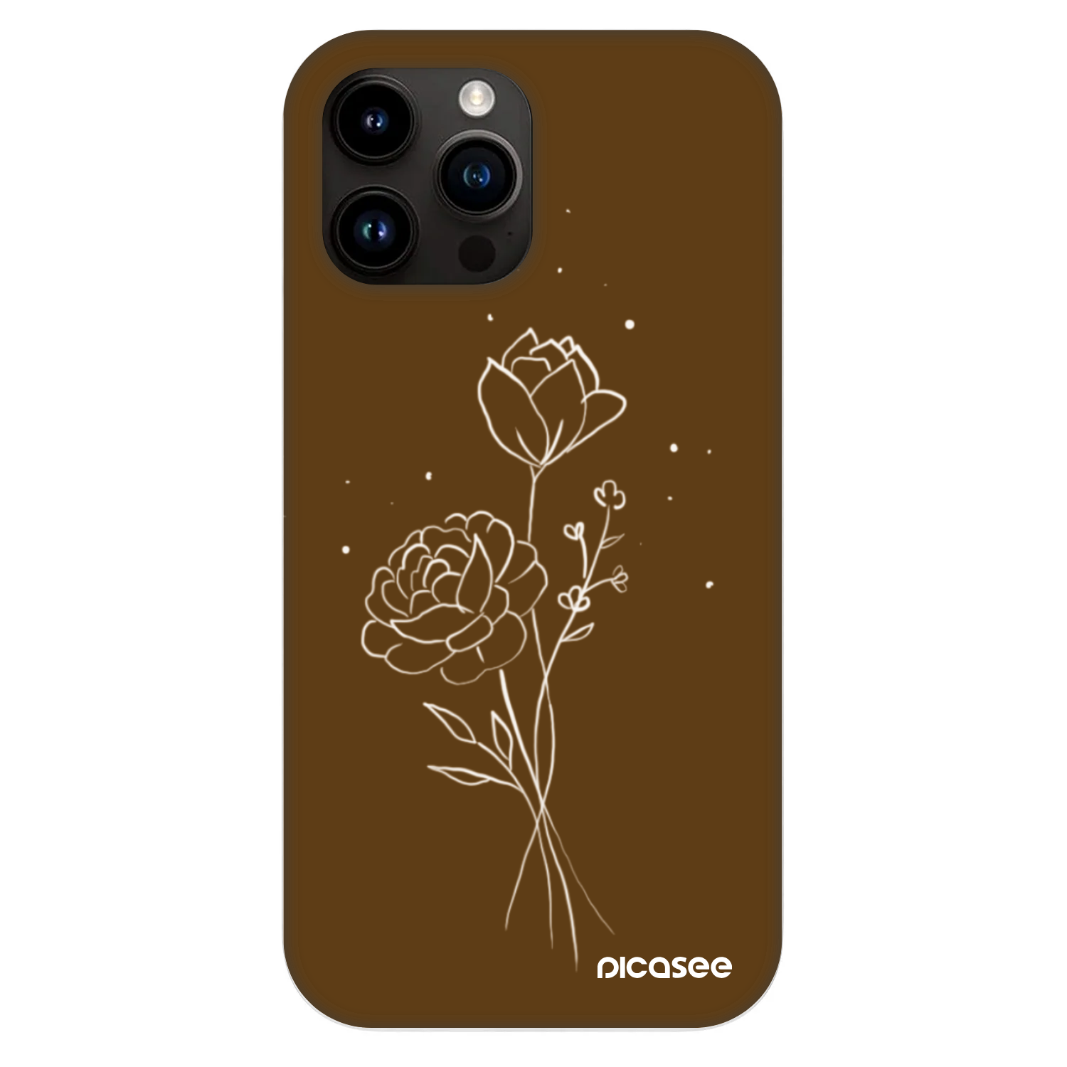 Picasee Fashion Case MagSafe für Apple iPhone 13 Pro Max - Brown flowers