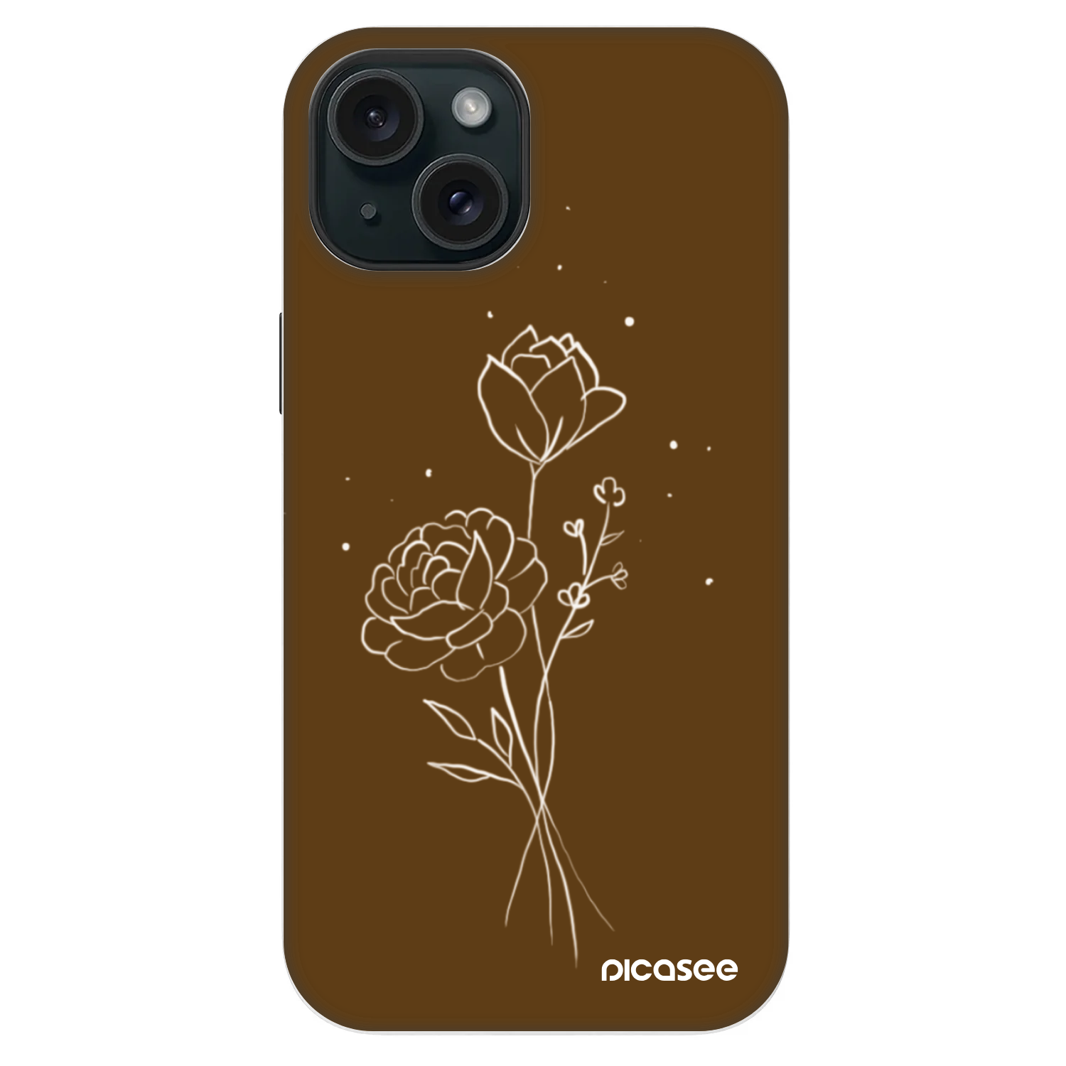 Picasee Fashion Case MagSafe für Apple iPhone 14 - Brown flowers