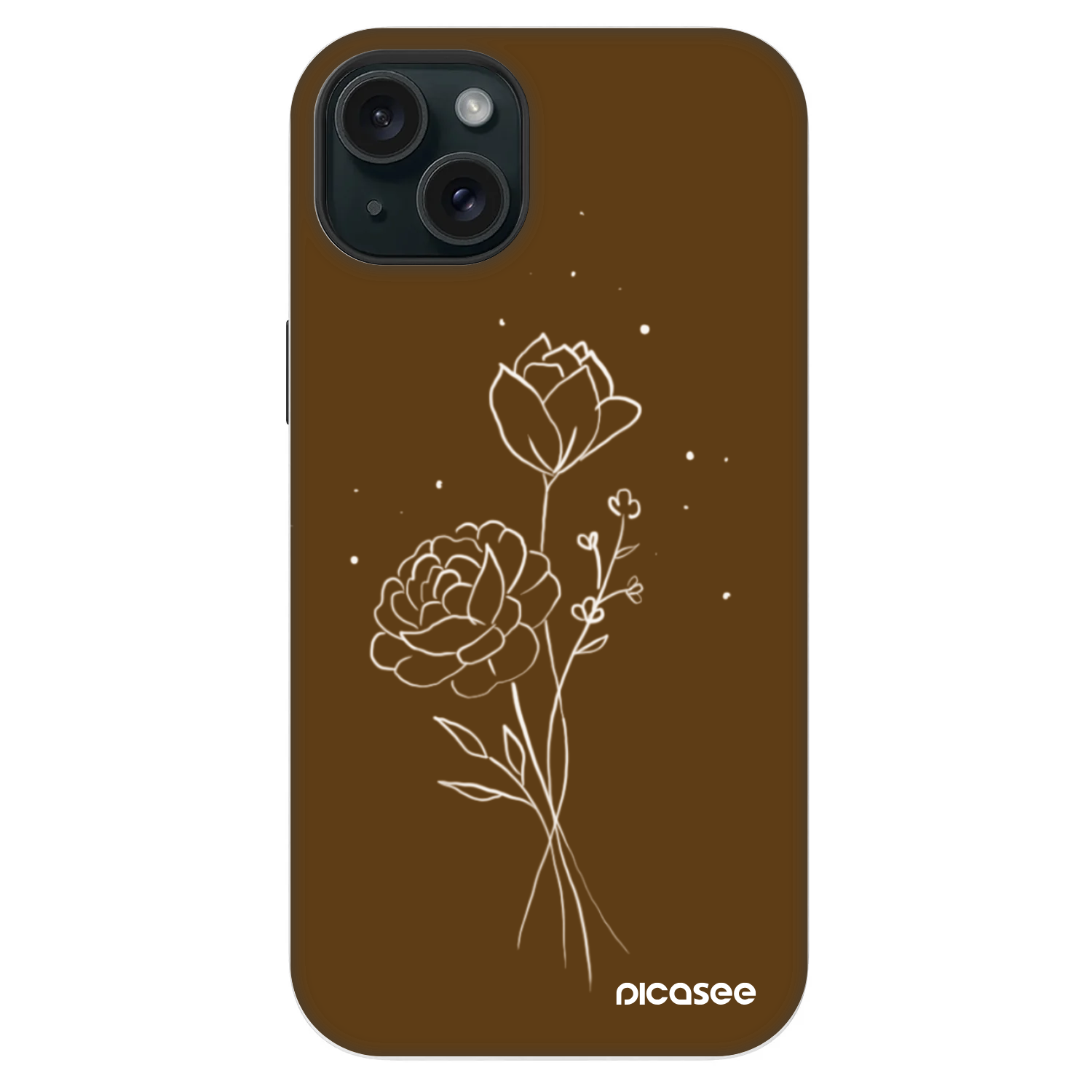 Picasee Fashion Case MagSafe für Apple iPhone 14 Plus - Brown flowers