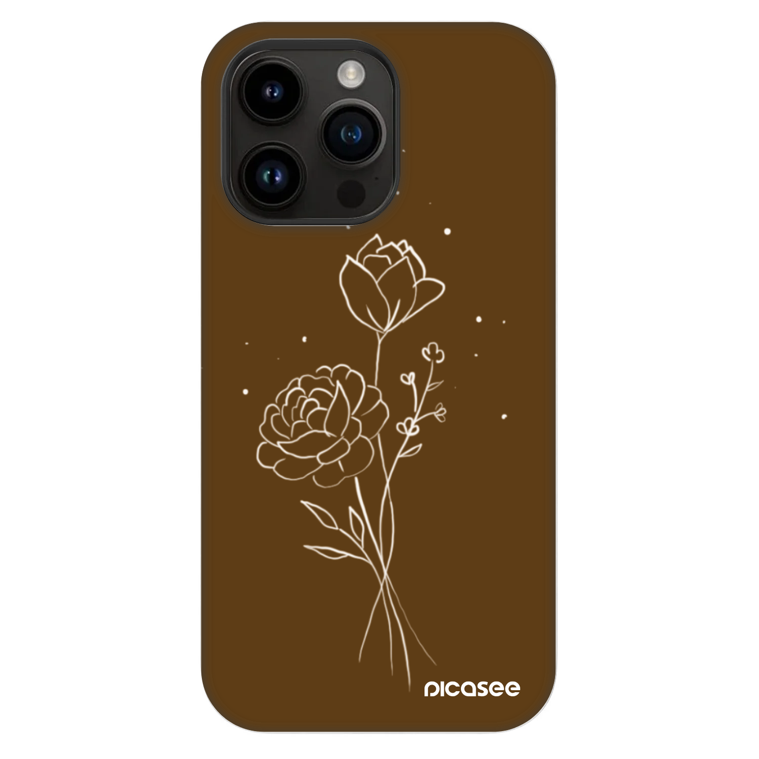 Picasee Fashion Case MagSafe für Apple iPhone 14 Pro Max - Brown flowers