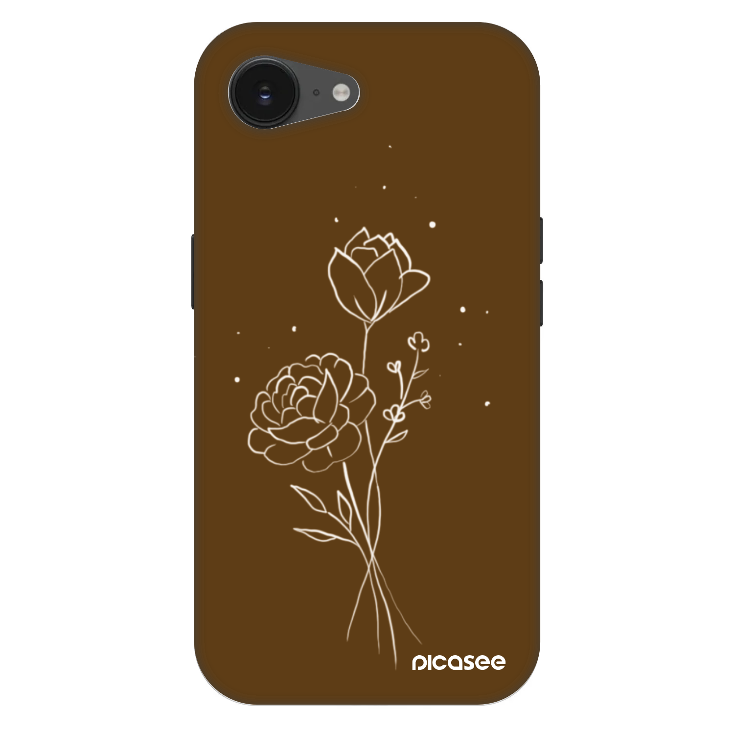 Picasee Fashion Case MagSafe für Apple iPhone 16e - Brown flowers