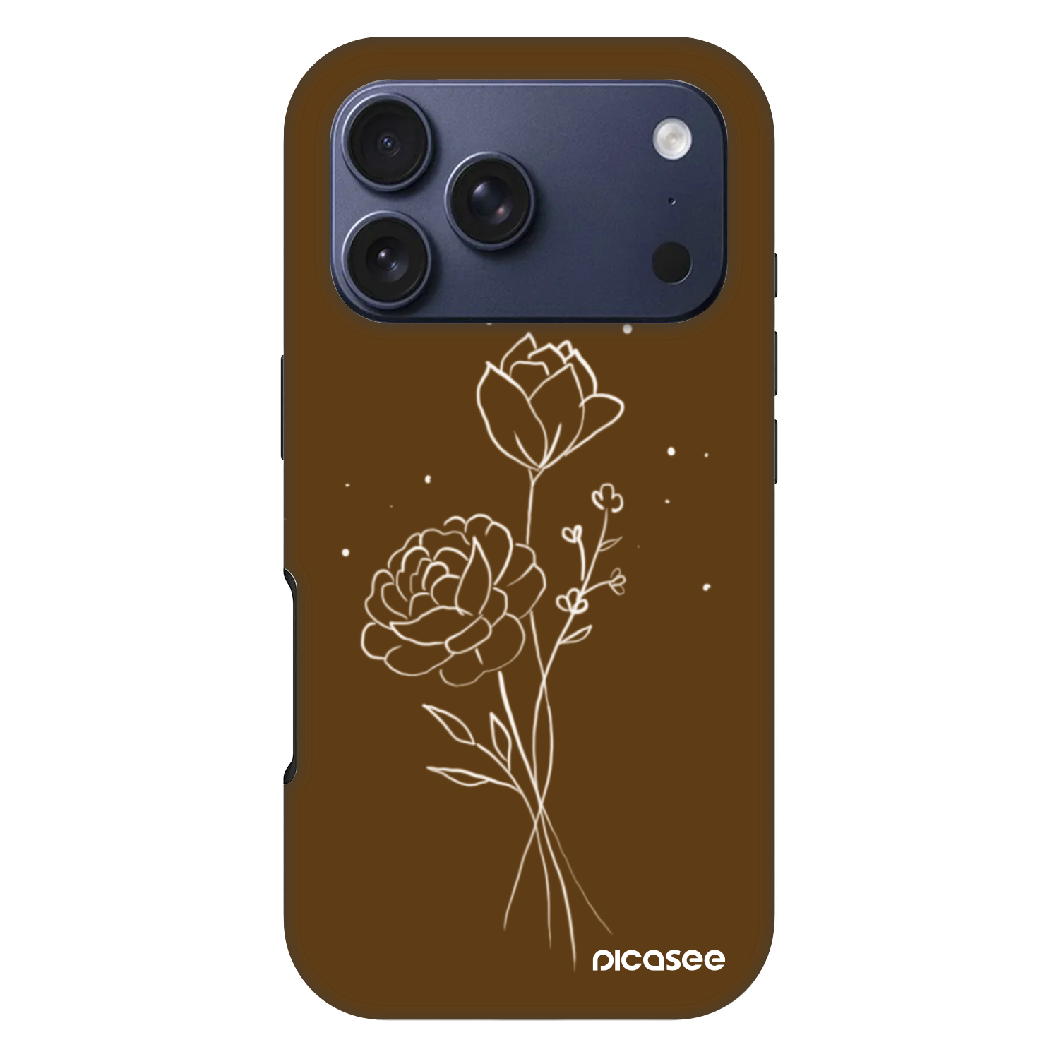 Picasee Fashion Case MagSafe für Apple iPhone 17 Pro - Brown flowers