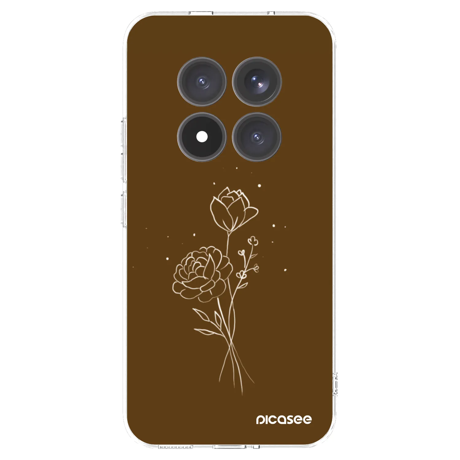 Picasee Xiaomi Redmi Note 15 Pro+ Hülle - Transparentes Silikon - Brown flowers