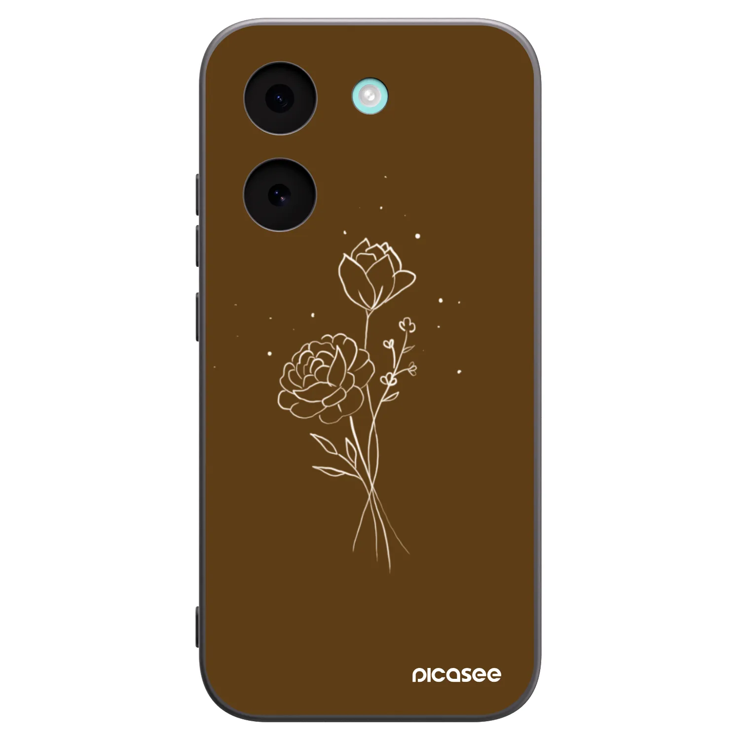 Picasee Xiaomi Poco X8 Pro Hülle - Schwarzes Silikon - Brown flowers
