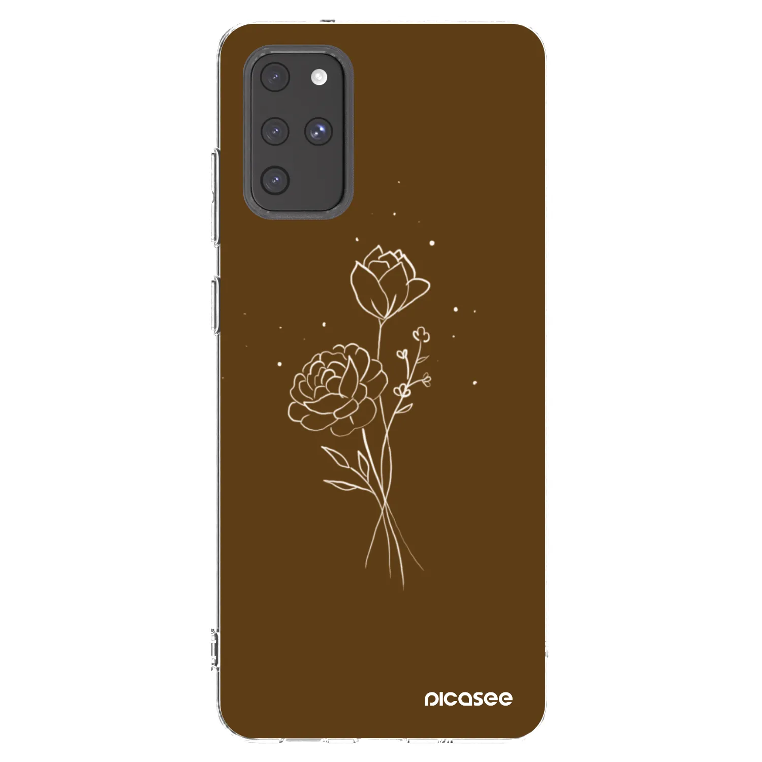 Picasee Samsung Galaxy S20+ G985F Hülle - Transparentes Silikon - Brown flowers