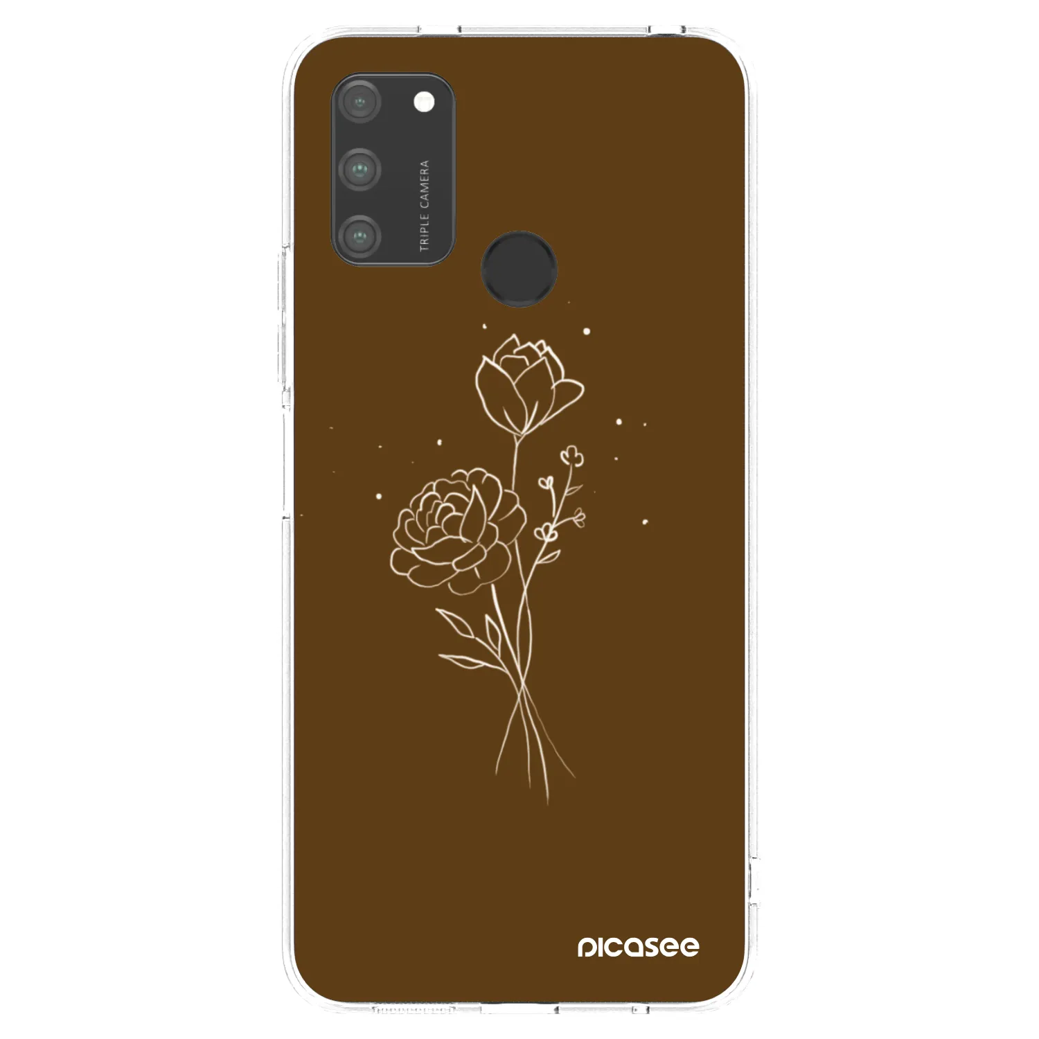 Picasee Honor 9A Hülle - Transparentes Silikon - Brown flowers
