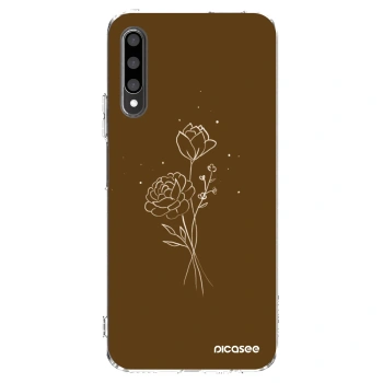 Picasee Honor 9X Pro Hülle - Transparentes Silikon - Brown flowers