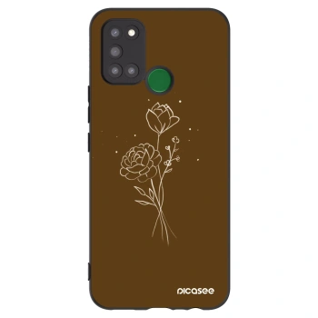 Hülle für Realme 7i - Brown flowers
