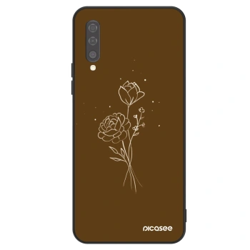 Hülle für Samsung Galaxy A50 A505F - Brown flowers