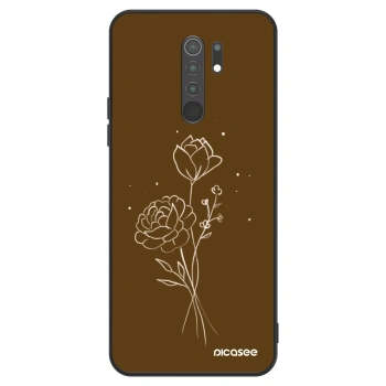 Hülle für Xiaomi Redmi 9 - Brown flowers