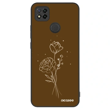 Hülle für Xiaomi Redmi 9C - Brown flowers