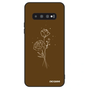Hülle für Samsung Galaxy S10 G973 - Brown flowers