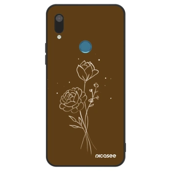 Hülle für Huawei Y7 2019 - Brown flowers