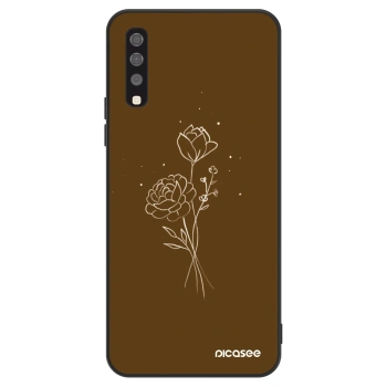 Hülle für Samsung Galaxy A70 A705F - Brown flowers
