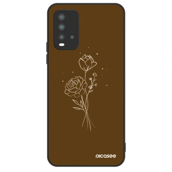 Hülle für Xiaomi Redmi 9T - Brown flowers