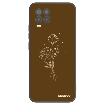 Hülle für Realme 8 4G - Brown flowers