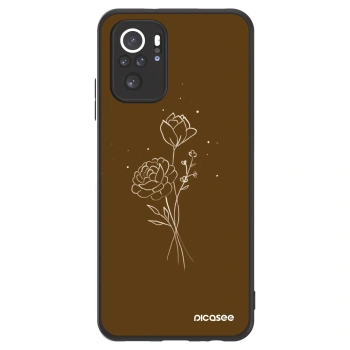 Hülle für Xiaomi Redmi Note 10S - Brown flowers