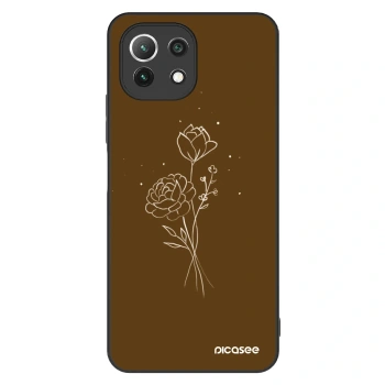 Hülle für Xiaomi Mi 11 Lite - Brown flowers