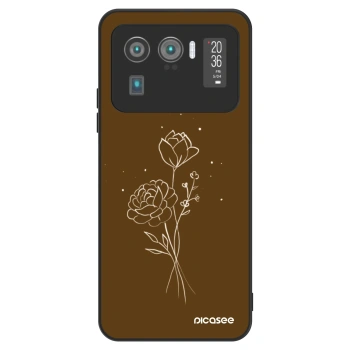Hülle für Xiaomi Mi 11 Ultra - Brown flowers