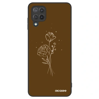 Hülle für Samsung Galaxy M12 M127F - Brown flowers
