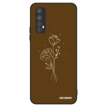 Hülle für Realme 7 - Brown flowers