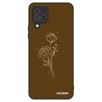 Hülle für Samsung Galaxy A22 A225F 4G - Brown flowers