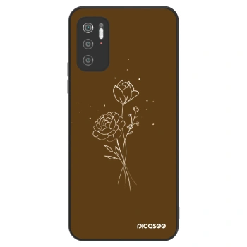 Hülle für Xiaomi Poco M3 Pro 5G - Brown flowers