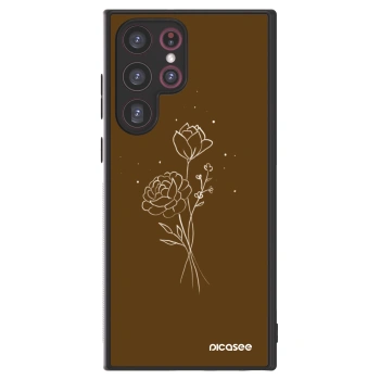 Picasee ULTIMATE CASE für Samsung Galaxy S22 Ultra 5G - Brown flowers