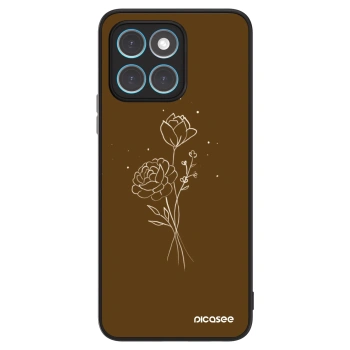 Hülle für Honor X8 4G - Brown flowers