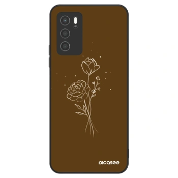 Hülle für OPPO A16 - Brown flowers