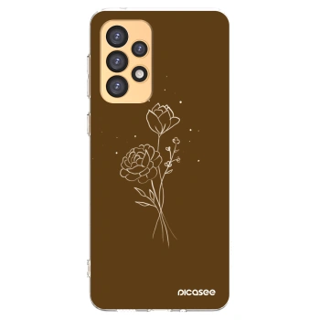 Picasee Samsung Galaxy A33 5G A336 Hülle - Transparentes Silikon - Brown flowers