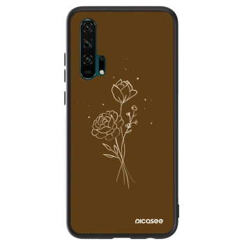 Hülle für Honor 20 Pro - Brown flowers
