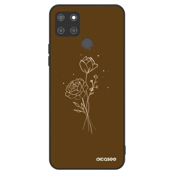 Hülle für Realme C21Y - Brown flowers