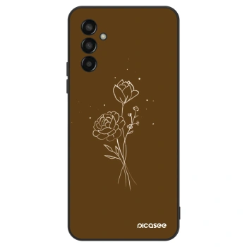 Hülle für Samsung Galaxy M13 M135F - Brown flowers