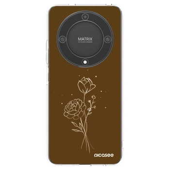 Picasee Honor Magic5 Lite 5G Hülle - Transparentes Silikon - Brown flowers