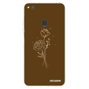 Hülle für Huawei P9 Lite 2017 - Brown flowers