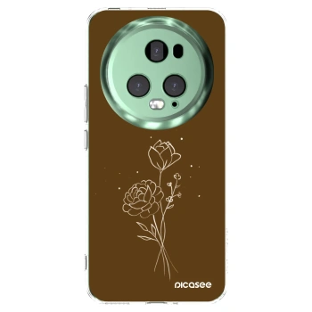 Picasee Honor Magic5 Pro Hülle - Transparentes Silikon - Brown flowers