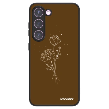 Picasee ULTIMATE CASE PowerShare für Samsung Galaxy S23 5G - Brown flowers