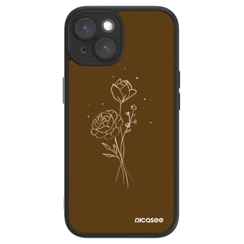Hülle für Apple iPhone 15 - Brown flowers